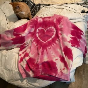 Oversized heart hoodie for, urban outfitters